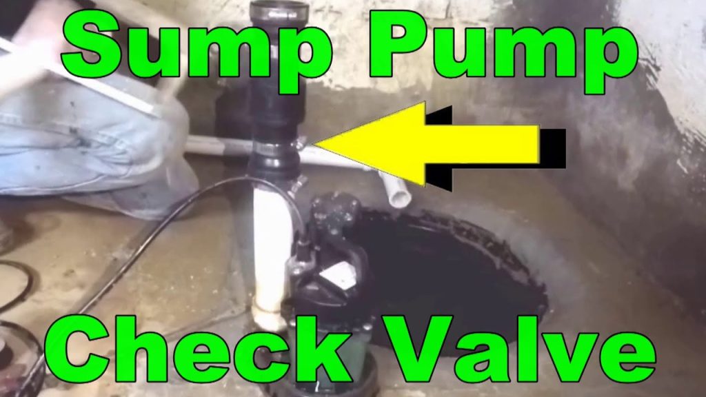 check valve on a sump pump
