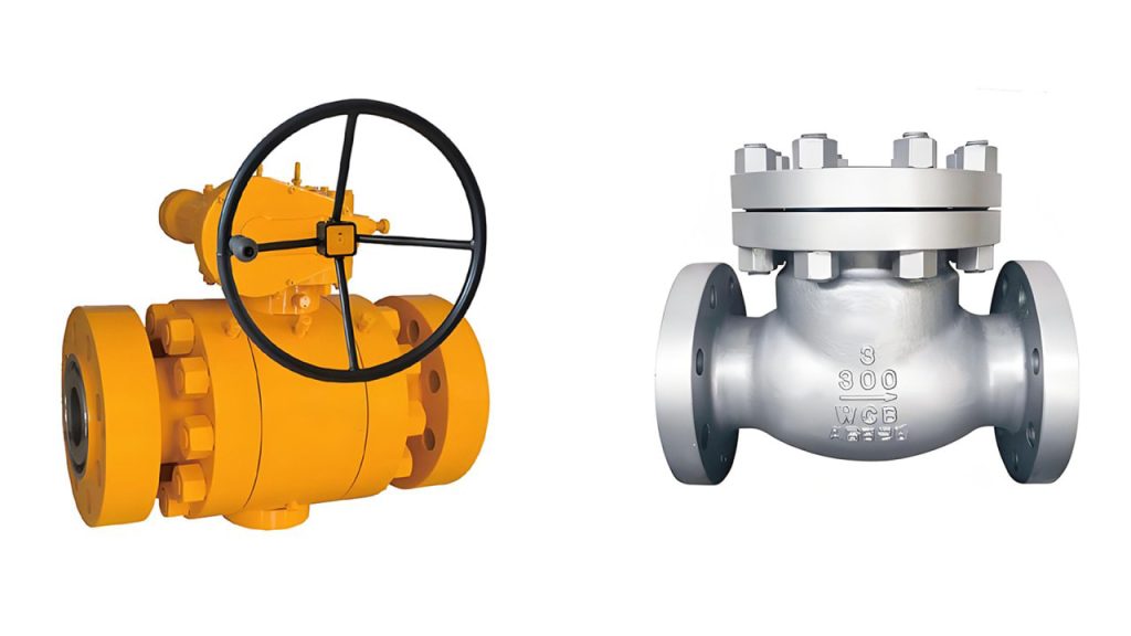 ball valve and check valve