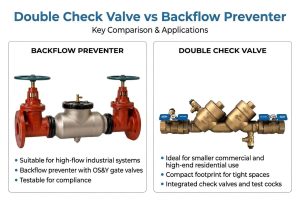 double check valve vs backflow preventer