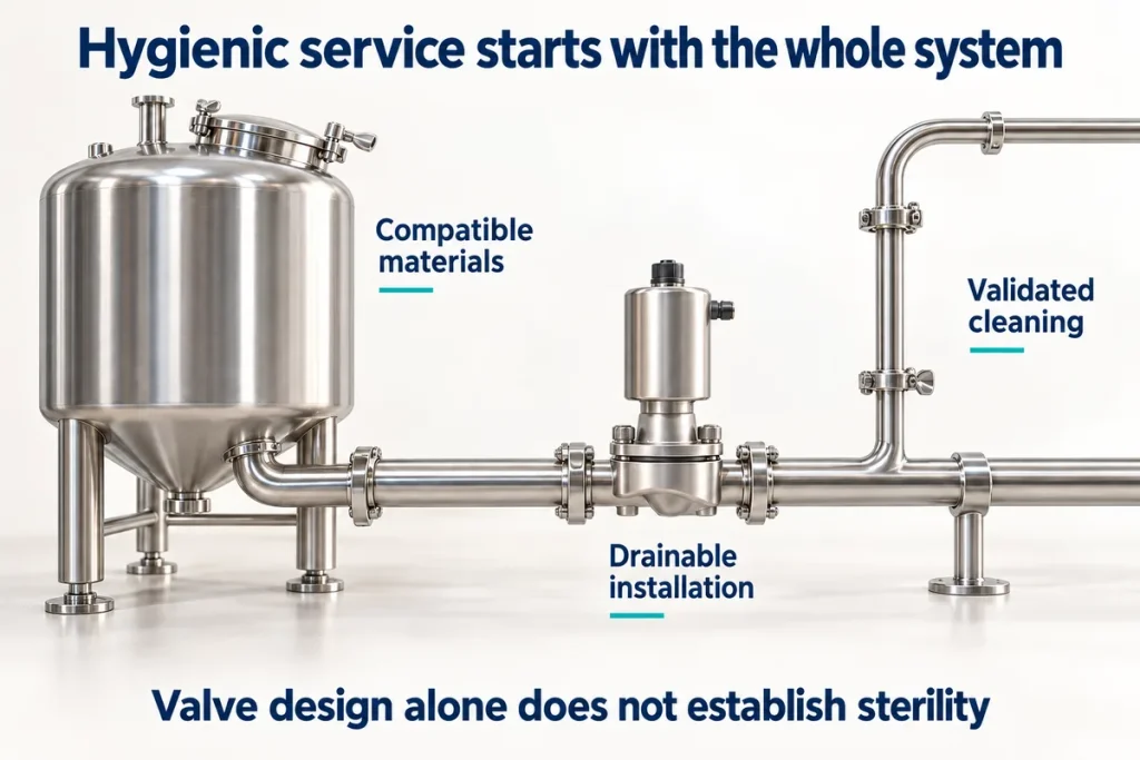 hygienic diaphragm valve cleaning requirements