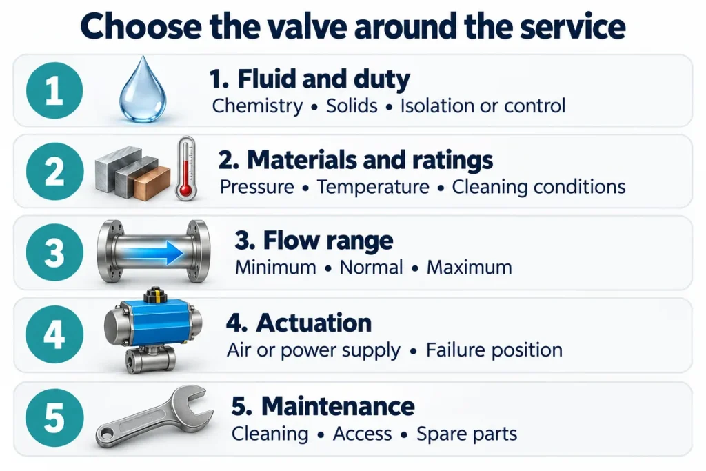 industrial valve selection five step checklist